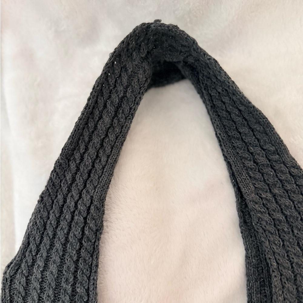 Black Crochet BagWith Heart Patterned Women's Bag NWOT - Picture 4 of 4